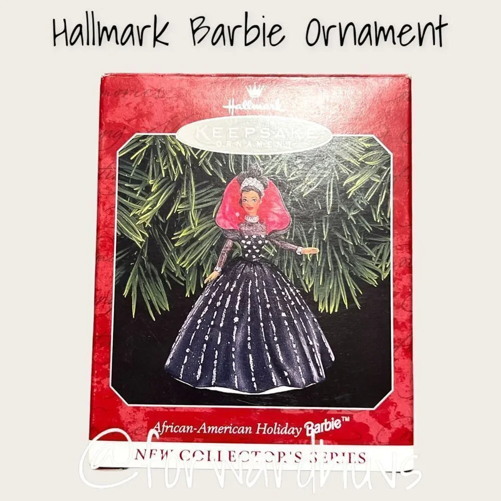 African American Holiday Barbie - Vintage Hallmark Keepsake Ornament